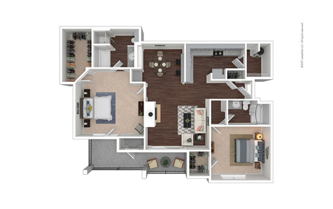 B9 Floor Plan at Preserve at Rolling Oaks, Austin, Texas